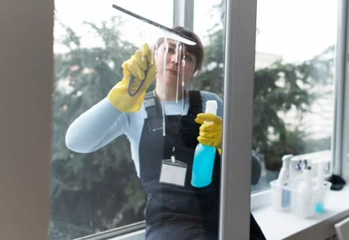 Nettoyage de vitres intérieures et extérieures à Saint-Austremoine
